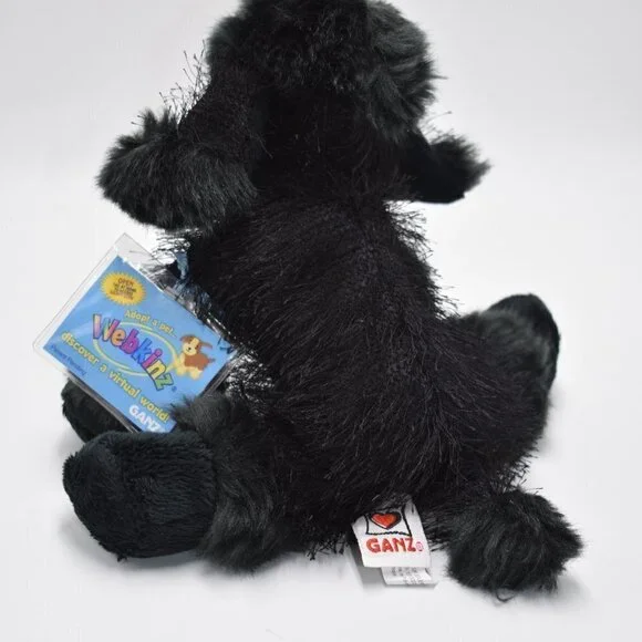Ganz Webkinz HM191 Black Poodle Puppy Dog Stuffed Animal Plush Sealed Code - Picture 7 of 9